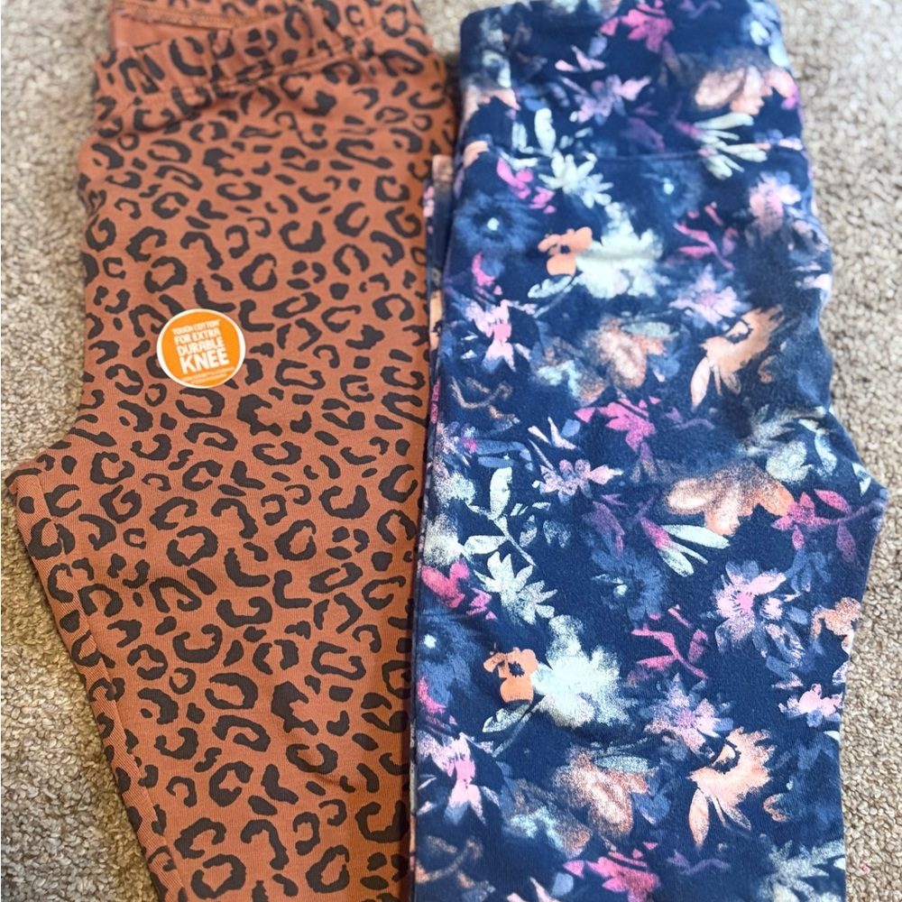 Kids' Leopard and Floral Print Leggings